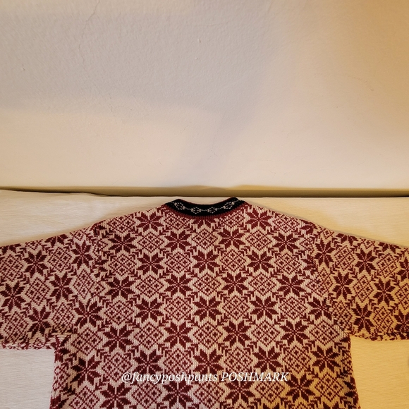 ❤️WOOLRICH classic timeless quality wool cardigan metal buttons Nordic fair isle - Picture 8 of 17